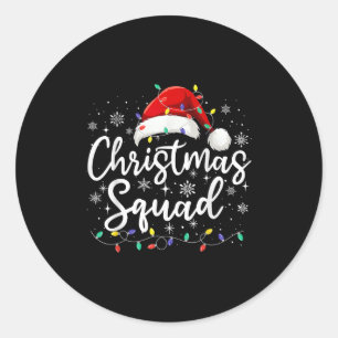 Christmas Squad Family Group Matching Christmas Pa Classic Round Sticker
