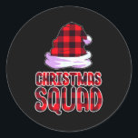 Christmas Squad Family Group Matching Christmas Pa Classic Round Sticker<br><div class="desc">Christmas Squad Family Group Matching Christmas Party Pajama</div>