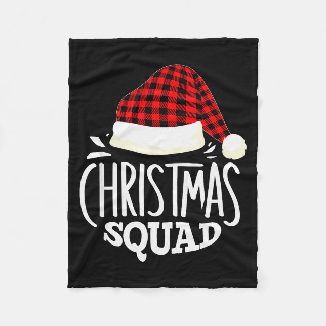 Christmas Squad Family Group Matching Christmas Pa Fleece Blanket (Front)