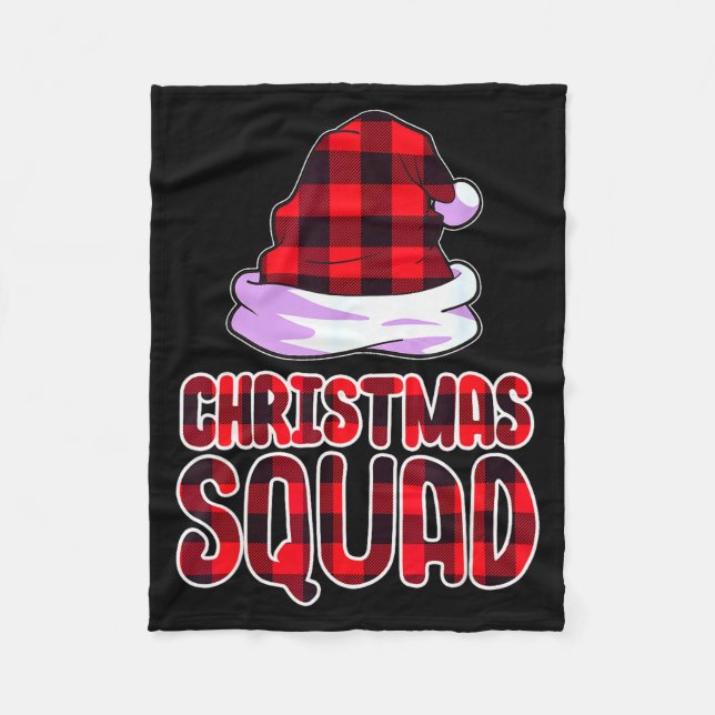 Christmas Squad Family Group Matching Christmas Pa Fleece Blanket (Front)