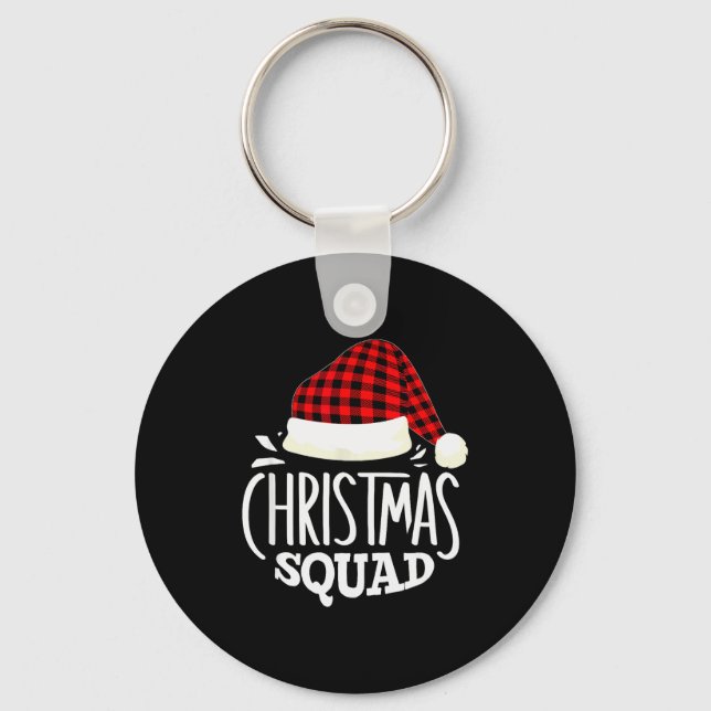 Christmas Squad Family Group Matching Christmas Pa Key Ring (Front)