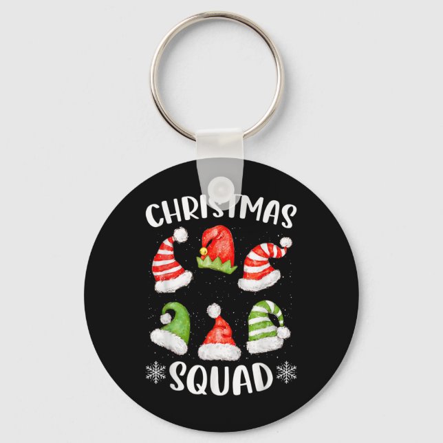 Christmas Squad Family Group Matching Christmas Pa Key Ring (Front)