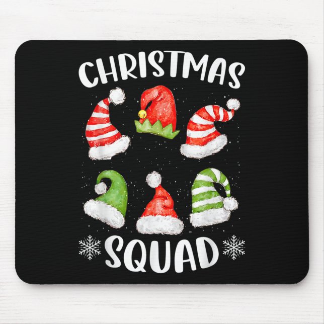Christmas Squad Family Group Matching Christmas Pa Mouse Mat (Front)