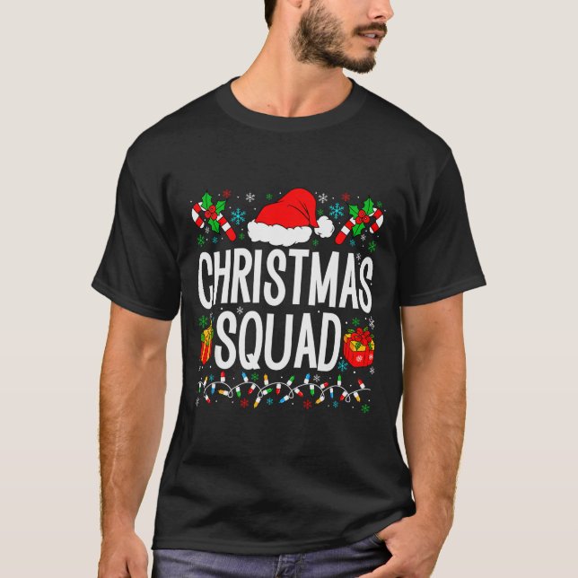 Christmas Squad Family Group Matching Christmas Pa T-Shirt (Front)