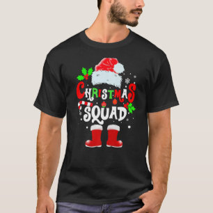 Christmas Squad Family Group Matching  Santa Hat X T-Shirt