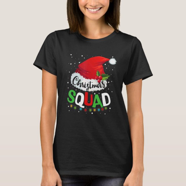 Christmas Squad Family Matching Pajamas Xmas T-Shirt (Front)