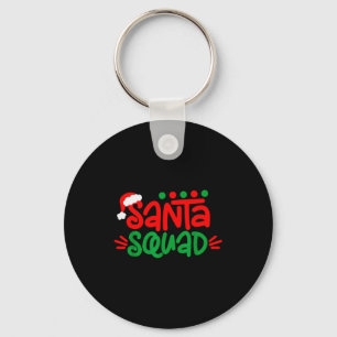 Christmas Squad Family Matching Xmas Santa Squad Key Ring