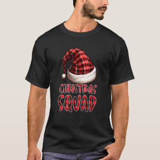 Christmas Squad Family Team Santa Buffalo Plaid Xm T-Shirt