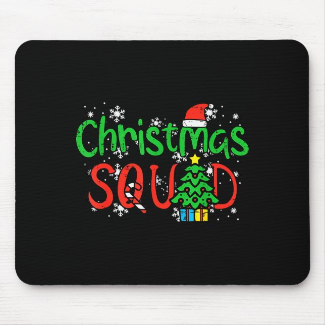Christmas Squad Family Xmas Crew Men Women Boys Gi Mouse Mat (Front)