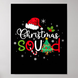 Christmas Squad Fun Xmas Tree Family Matching Paja Poster