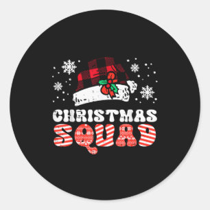 Christmas Squad Funny Xmas Crew Team Matching Kids Classic Round Sticker