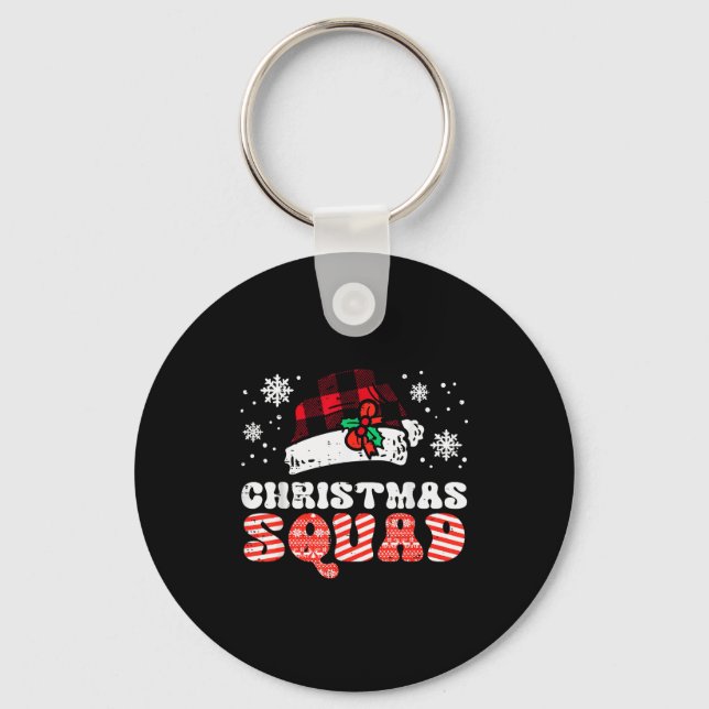 Christmas Squad Funny Xmas Crew Team Matching Kids Key Ring (Front)