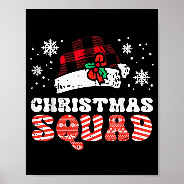 Christmas Squad Funny Xmas Crew Team Matching Kids Poster (Front)