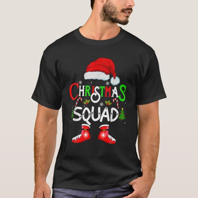 Christmas Squad Funny Xmas Santa Family Pyjamas Cr T-Shirt (Front)