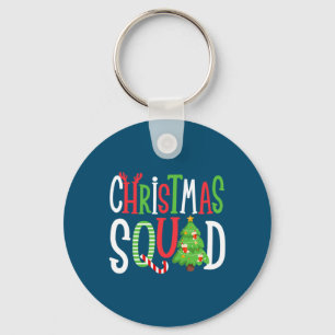 Christmas Squad Funny Xmas Tree Family Matching Key Ring