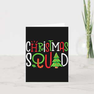 Christmas Squad Funny Xmas Tree Family Matching Pa Card