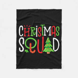 Christmas Squad Funny Xmas Tree Family Matching Pa Fleece Blanket