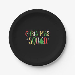 Christmas Squad Funny Xmas Tree Paper Plate