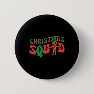 Christmas Squad Gingerbread Xmas Family Crew Men W 6 Cm Round Badge