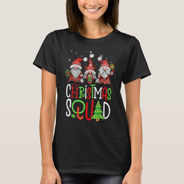 Christmas Squad Gnomes Friend Pajamas Family Match T-Shirt (Front)
