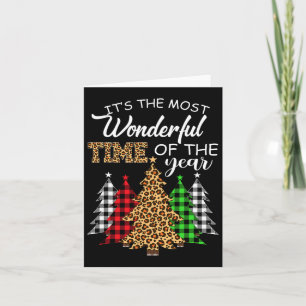 Christmas Squad Leopard Plaid Xmas Tree Family Mat Card