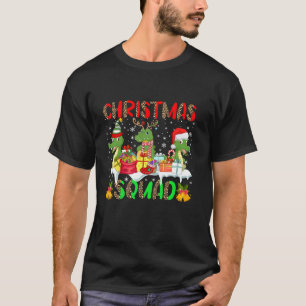 Christmas Squad Leopard Three Santa Reindeer Elf A T-Shirt