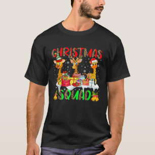 Christmas Squad Leopard Three Santa Reindeer Elf G T-Shirt