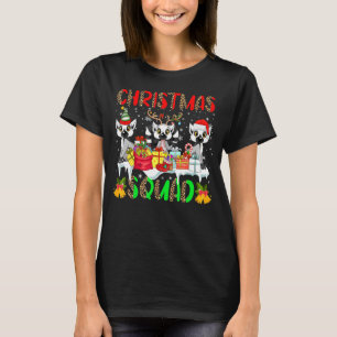 Christmas Squad Leopard Three Santa Reindeer Elf L T-Shirt
