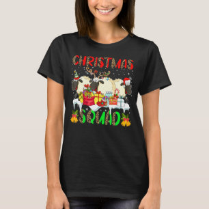 Christmas Squad Leopard Three Santa Reindeer Elf S T-Shirt