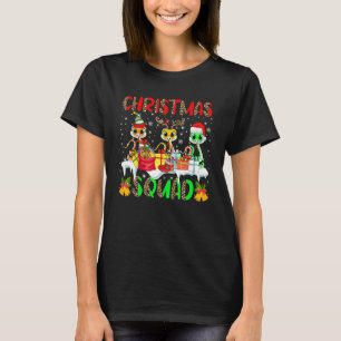 Christmas Squad Leopard Three Santa Reindeer Elf S T-Shirt
