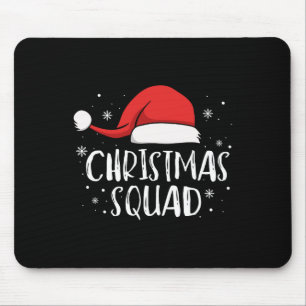 Christmas Squad Light Red Santa Hat Family Matchin Mouse Mat