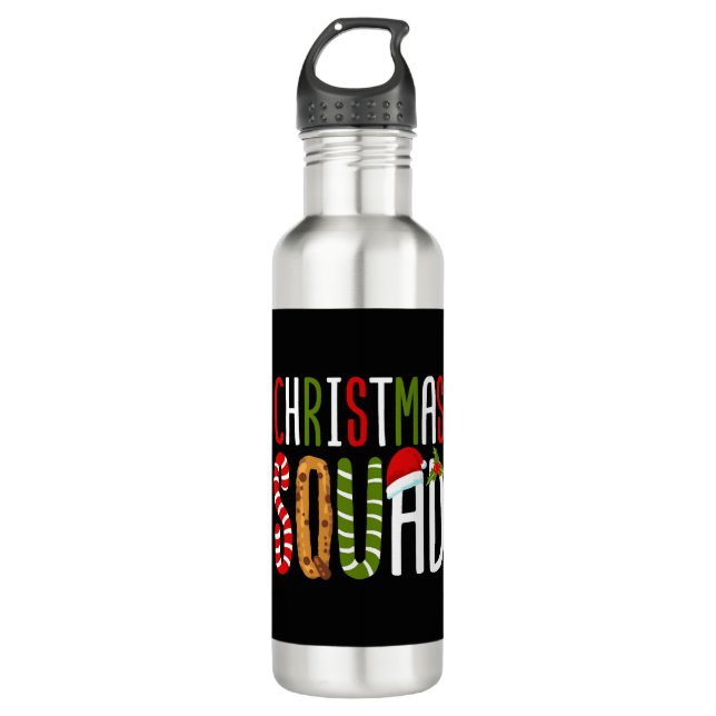 Christmas Squad Matching Family Christmas Baking 710 Ml Water Bottle (Front)