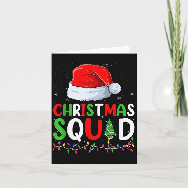 Christmas Squad Matching Family Group Funny Xmas P Card (Front)