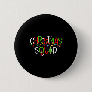 Christmas Squad Matching Family Group Santa Elf Sq 6 Cm Round Badge