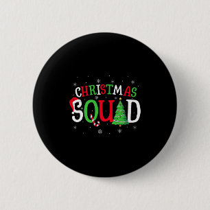 Christmas Squad Matching Family Group Santa Elf Sq 6 Cm Round Badge