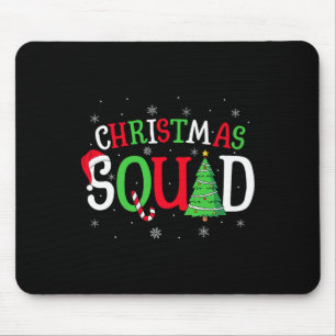 Christmas Squad Matching Family Group Santa Elf Sq Mouse Mat