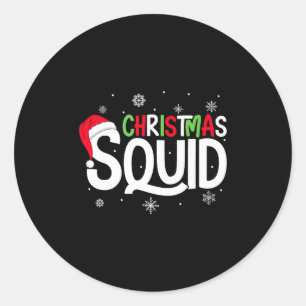 Christmas Squad Matching Family Group Santa Elf Xm Classic Round Sticker