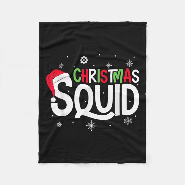 Christmas Squad Matching Family Group Santa Elf Xm Fleece Blanket (Front)
