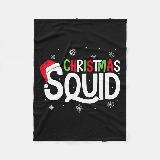 Christmas Squad Matching Family Group Santa Elf Xm Fleece Blanket (Front)
