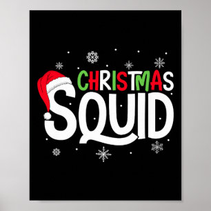 Christmas Squad Matching Family Group Santa Elf Xm Poster