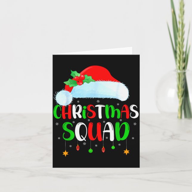 Christmas Squad Matching Family Group Santa Xmas P Card (Front)