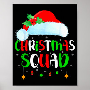 Christmas Squad Matching Family Group Santa Xmas P Poster