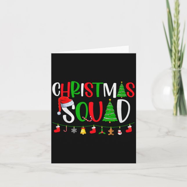 Christmas Squad Matching Family Group Xmas Decor H Card (Front)