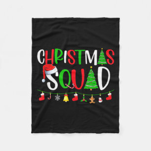 Christmas Squad Matching Family Group Xmas Decor H Fleece Blanket