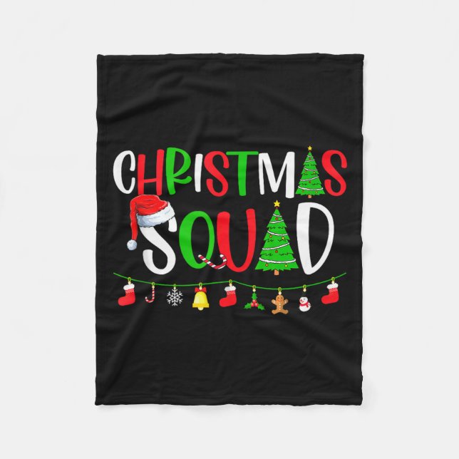 Christmas Squad Matching Family Group Xmas Decor H Fleece Blanket (Front)