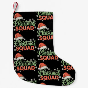 Christmas Squad Matching Family Santa Xmas Holiday Small Christmas Stocking