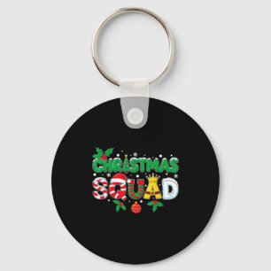Christmas Squad Merry Xmas Family Holiday Snow Elf Key Ring