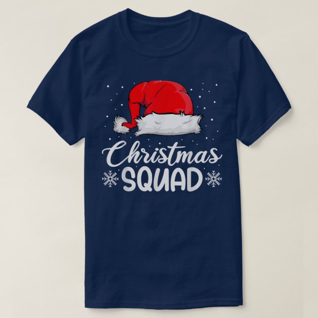 Christmas Squad Merry Xmas Santa Hat Family Matchi T-Shirt (Design Front)