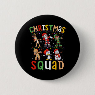 Christmas Squad Santa Dabbing Elf Family Matching  6 Cm Round Badge