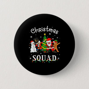Christmas Squad Santa Dabbing Elf Family Matching  6 Cm Round Badge